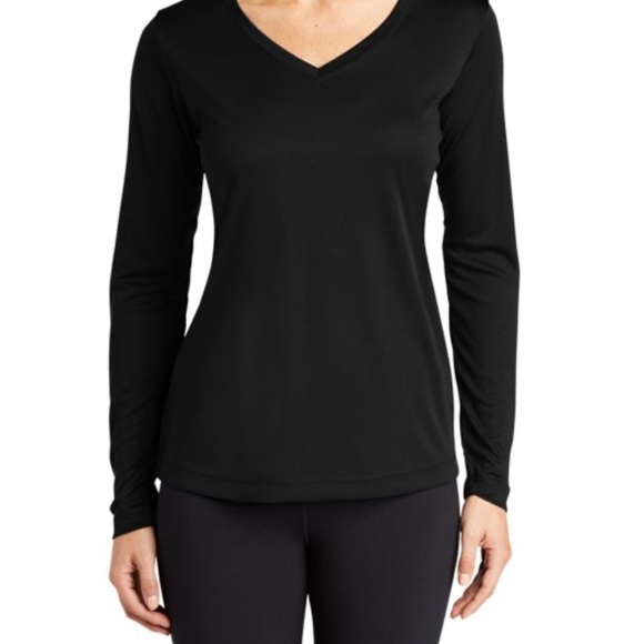 croft & barrow Tops - Black V-Neck Long Sleeve Stretch Top - XS - Like New